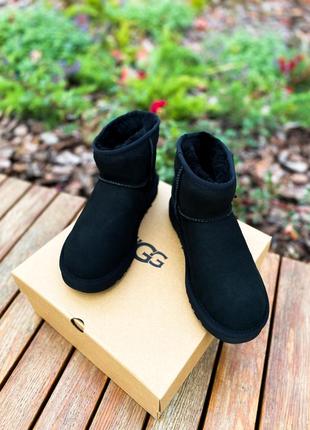 ❄️ ugg classic mini black❄️угги чёрные зимние с мехом8 фото