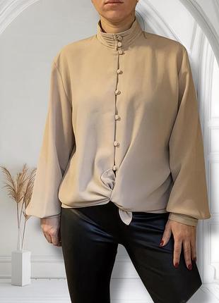 Жіноча сорочка,блуза.s m колір кава з молоком🧋