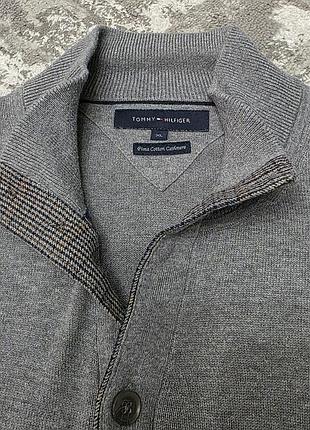 Чоловічий кардиган tommy hilfiger (xl) бавовна  кашемір