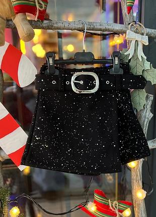 Праздничная юбка шорты для девочки с молниями