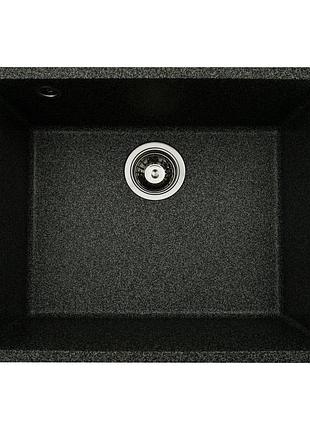 Гранитная мойка для кухни valeso oasis 5444 матовая графит