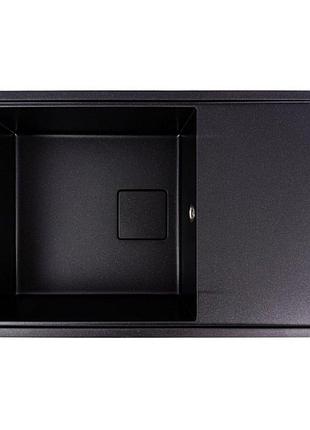 Гранитная мойка valeso galans 7850 матовая черный металлик