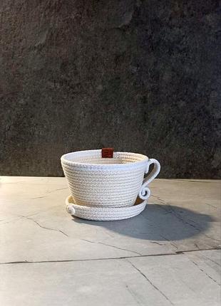 Корзина для вкусностей из хлопкового шнура luce delizia, 14×9 см