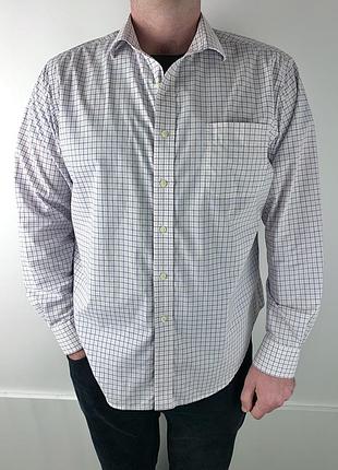 Чоловіча сорочка на ґудзиках в клітинку вільного крою lauren ralph lauren розмір 17 xxl