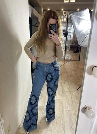 Винтажные джинсы тай дай женские штаны винтаж гранж y2k dollskill sk8 брюки