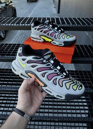 Nike air tn plus drift найк эйр тн плюс дрифт мужские серые с неоновыми вставками кроссовка акция