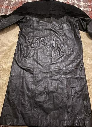 Шкіряне шикарне пальто  р. xl