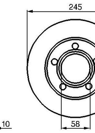 Диск тормозной задн audi a6 c5 (4b2) 2.5 1997.01-2005.12 bo 0986478461