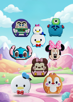 Джибітси дісней disney jibbitz 8 шт аксесуари крокс прикраса dz_88_1