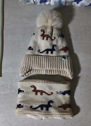 Дитяча зимова шапка снуд 1.5-2 р