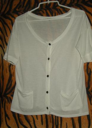 Кофта білого кольору"river island"р. 14,80%віскоза,20%льон,туреччина.