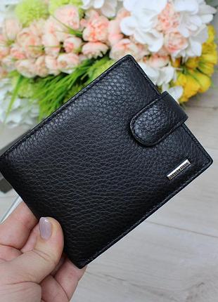 Гаманець чоловічий чорний 💚 компактний і вмісткий