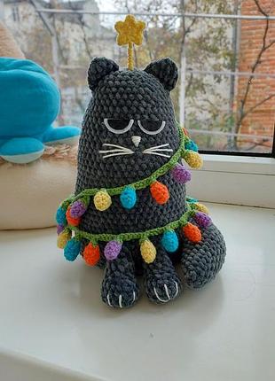 Новорічні іграшки,  кіт, олень, ведмедик