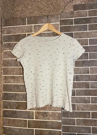 Футболка жіноча базова з принтом, розмір s slim