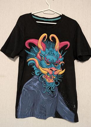 Мужская футболка cropp с ярким принтом размер m