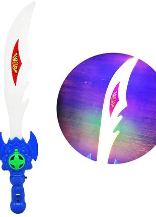 Световой меч-игрушка с подсветкой и звуком, детский меч "sword", 35 см синий