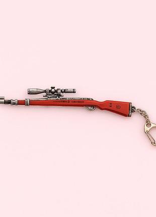 Брелок внтовка металлический