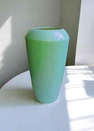 Ваза h-34см глянець бірюза конус кераміка тм етно кераміка