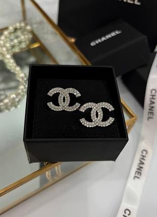 Сережки шанел люкс