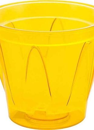 Кашпо зі вставкою 3,8л аркада 204 з горщиком 190мм жовтий тм еталон-с
