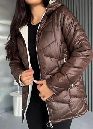 Женская куртка плащевки лаке.❤
глубокий капюшон🔺