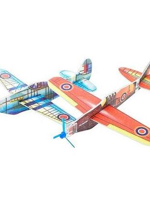 Самолет 18см cl-536a/1 голубой-маранжевый тм metr
