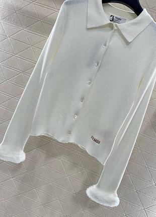 Кардиган 100% шерсть білий 9