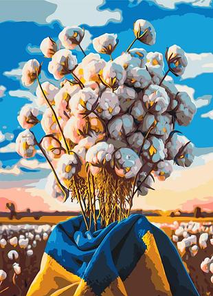 Картина за номерами букет бавовни lw 30010