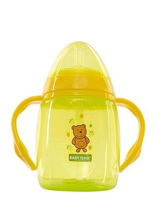 Поїльник з силіконовим спаутом і ручками 5003p 250 мл