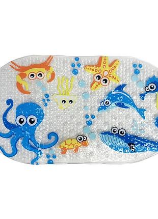 Коврик в ванную комнату на присосках осьминог mgz-0900(octopus) 35х65 см