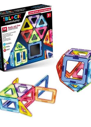 Детский магнитный конструктор pl-923-525, 14 деталей