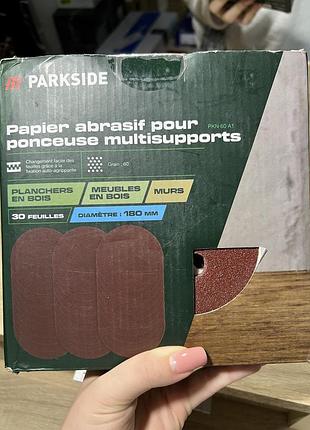 Наждачні диски parkside 180мм, зерно 60, 30 шт для шліфування