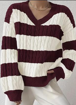 Свитер в косы shein