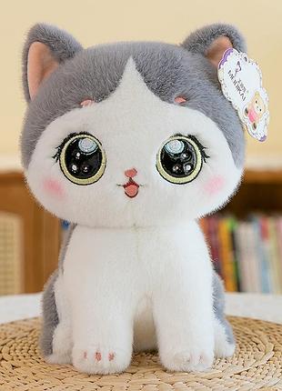 Игрушка котенок сидяче серое 35 см