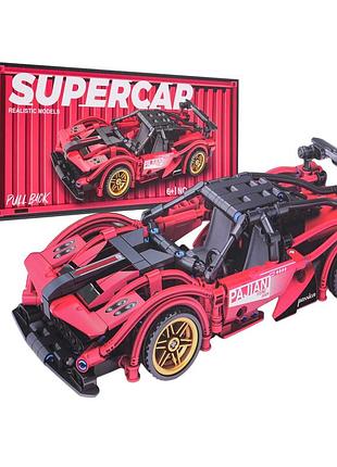 Дитячий конструктор ramiz j2013c спортивний автомобіль 482 ел, червоний