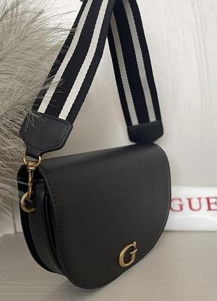 Guess saddle bag, черная маленькая сумка, сумка седло, сумка кросс боди, сумка через плече, сумка guess оригинал