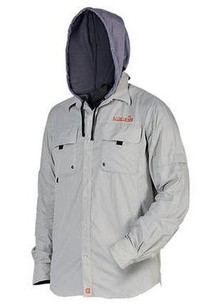 Сорочка norfin focus hood (з капюшоном) p.m сірий (657002-m) найкраща ціна зі швидкою доставкою по україні