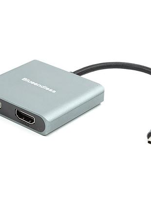 Aдаптер blueendless usb type-c - 2xhdmi, 4k, 60hz