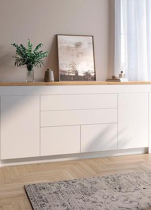 Большой комод lion ларри-2 нимфея альба/дуб аппалачи (lion-041006)