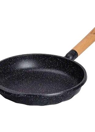 Алюминиевая сковорода 2,8 л с мраморным антипригарным покрытием ø 28 см толстое дно mgc черный hp-4-420b