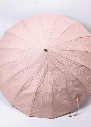 Парасолька механічна з принтом надійна з поліестеру діаметр 99 см рожева hp-23-3m