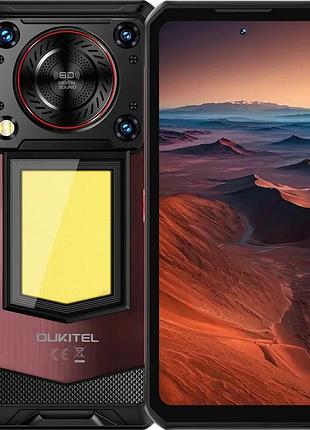 Смартфон oukitel wp56 12/512gb red, nfc, 5g, ip69k, 108/32мп, ips 6.8", dimensity 7050, 16000маh