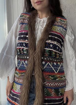 Жилетка накидка горсик камізелька в українському стилі етно heine