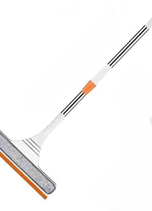 Швабра телескопическая двусторонняя 2 в 1 для окон, зеркал и вещей