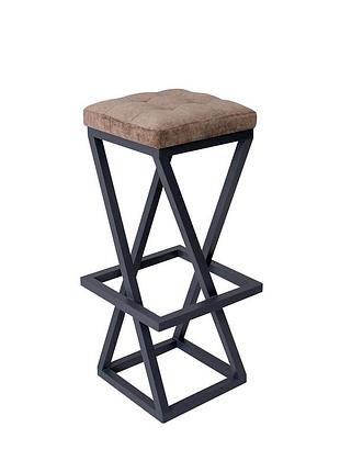 Стілець барний "бакаут", коричневий, каркас чорний