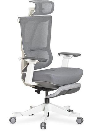 Кресло mealux s6 air fabric grey white (арт. hf-s6 f/ gw)