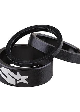 Набор спейсеров spank 3/6/12mm, black лучшая цена с быстрой доставкой по украине