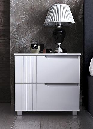Тумба приліжкова "портленд" к-25, білий матовий (50/53/40), мдф