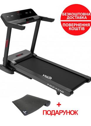 Бігова доріжка vigor td2451d iconsole функціональний тренажер для домашніх тренувань навантаження до 140