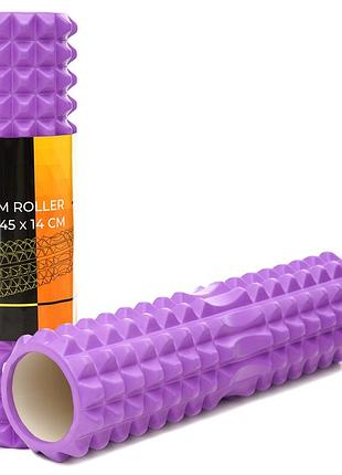 Массажный ролик cornix eva 45 x 14 см (валик, роллер) xr-0333 violet лучшая цена с быстрой доставкой по